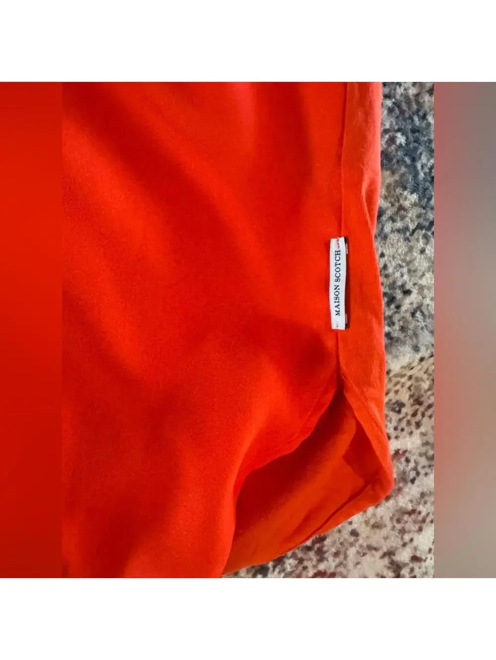 Scotch & Soda Orange Sleeveless V Neck Shift Dress Sz 1/ US 4